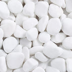 SIDONG 10 lbs White River Rocks, 1.2-2 Inches Matte Pebbles by SIDONG
