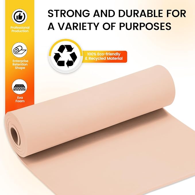 Do²ping Fuse Eva Foam Sheets Roll, 6mm EVA Craft Foam 39''x13.9'' High Density - Image 4