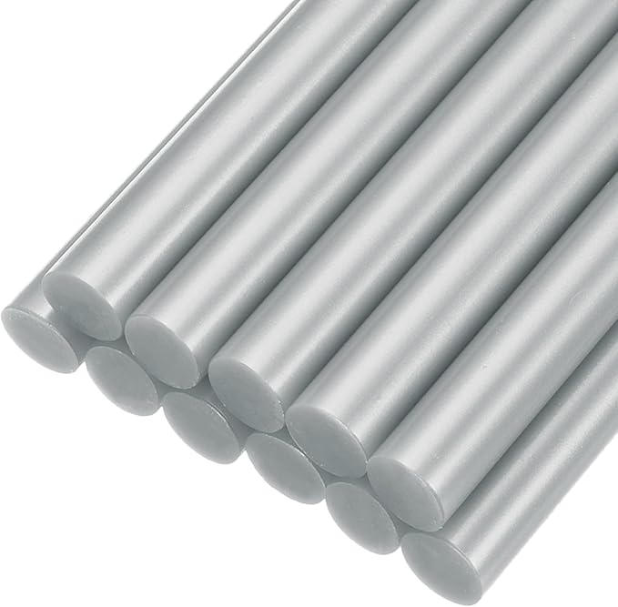 uxcell Mini Hot Glue Sticks for Glue Gun 11mm x 100mm Metallic Silver 12pcs by uxcell
