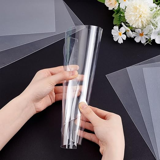 AHANDMAKER 8 Sheets Clear PET Sheet 9.84 x 9.84 Inch Transparent 0.5mm Thin - Image 3