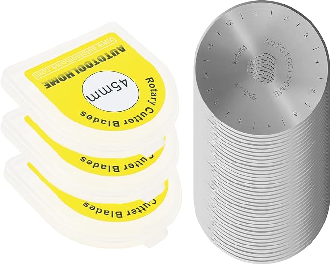 45mm Rotary Cutter Blades 50 Pack Replacement by AUTOTOOLHOME