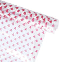 ONEART | Red Heart Printed TPU Jelly Faux Leather 12 x 53 inches Transparent by ONEART