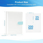 2x3 Photo Album, Clip-In PU Leather Cover A5 Photocard Binder, 200 Pockets - Image 4
