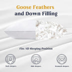 puredown® Goose Feathers and Down White Pillows - Image 3