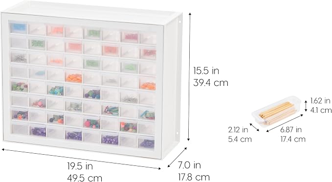 IRIS USA 64-Drawer Screw Organizer, Made in USA, Storage Chest - Image 3