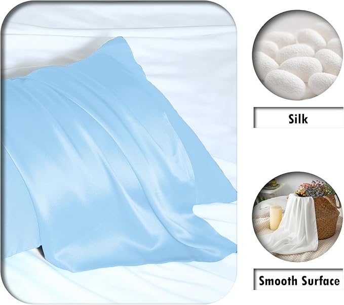 Mulberry Silk Pillowcase for Hair and Skin Standard Size 20"X 26" Pillow Case - Image 2