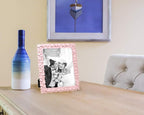 Laura Ashley 8x10 Pink Flower Textured Hand-Crafted Resin Picture Frame - Image 5