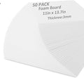 50 Pack White Foam Board for Projects, 11 x 13.7Inch Foam Core Baking Board Mat by AYAYGD