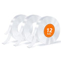 12 Rolls Double Sided Tape, Nano Tape, Transparent Adhesive Tape, Traceless by SUTOUG