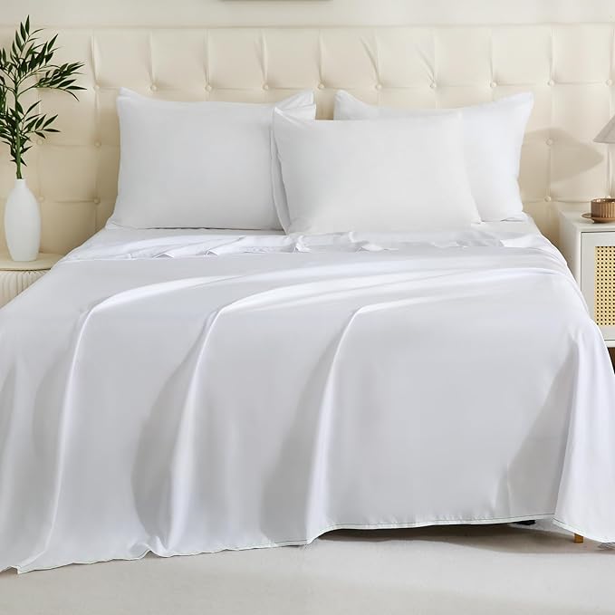 ZPECC King Flat Sheet Only 1 Pack, Durable White Top Bed Sheets Hypoallergenic - Image 7