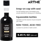 ARTME Black Fabric Paint, 8.45 oz Fabric Paint - Image 2