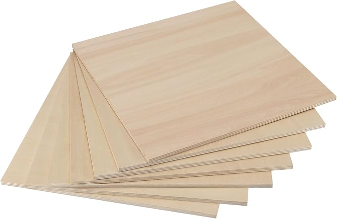 20 PCS 6x6 Inch Basswood Sheets, 1/4 Thick Unfinished Plywood Sheet, Wooden - Image 7