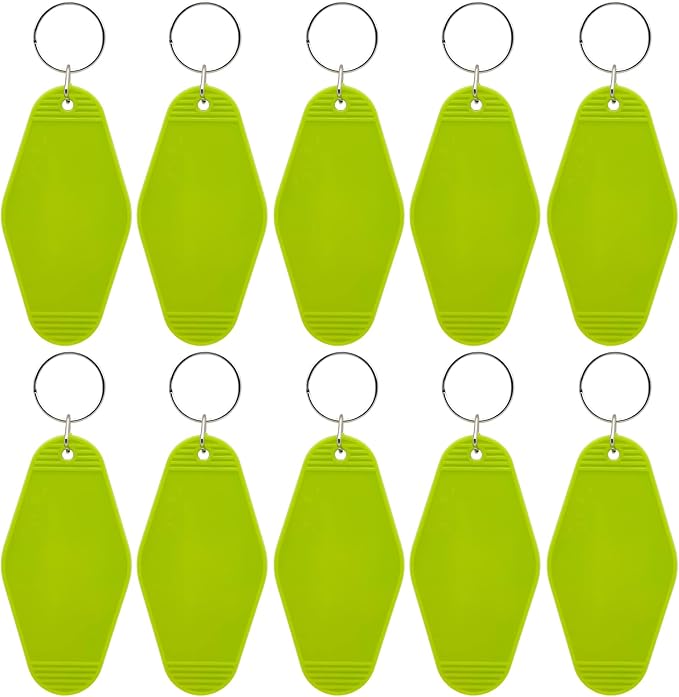 10pcs Blank Hotel Keychains Bulk Vintage Motel Keychain Vinyl HTV printing by Nwsrayu