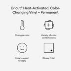 Cricut® Heat-Activated, Color-Changing Vinyl – Magenta/Light Pink - Image 2