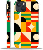 ZHEGAILIAN Case for iPhone 13 14, Geometric Colors Durable Shockproof Silicone by Home