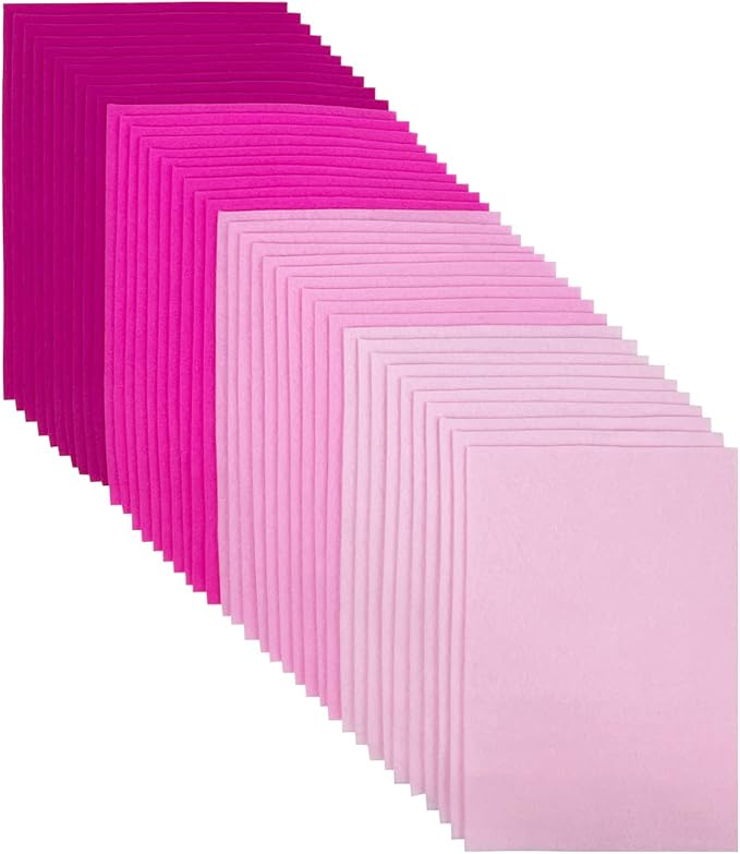 Jtnohx Soft Felt Sheets, 8x12 inches Assorted Craft Felt Fabric, 1.4mm Thick by Jtnohx