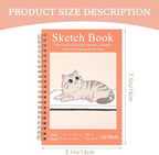 DSTELIN 2 Pack Mini Sketch Books, 7.5 x 5.1 Inch, Spiral Bound - Image 2