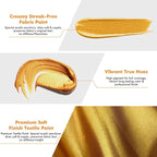 GOTIDEAL Gold Fabric Paint for Clothes Permanent, T-Shirts Textile Paint 8.45 oz - Image 2