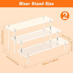3 Tier Acrylic Display Risers, Large Perfume Organizer Stand | Clear Cupcake - Image 2