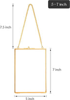 REDHUGO Hanging Pressed Flower Frames, Double Glass Floating Picture Frame - Image 6