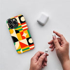 ZHEGAILIAN Case for iPhone 15 Pro Max, Geometric Colors Durable Shockproof - Image 3