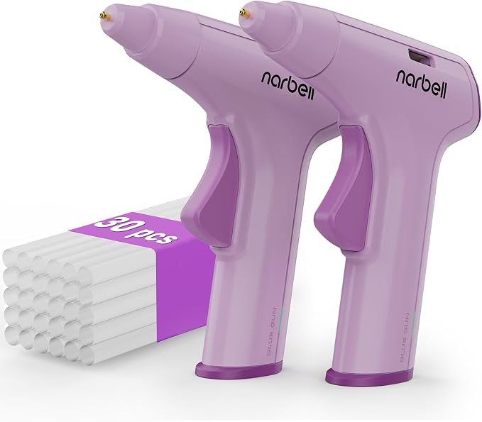 Narbell Cordless Hot Glue Gun Kit with, Less Drip Nozzle, Auto Shut-Off by Narbell