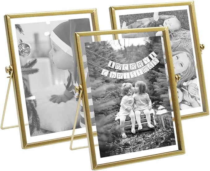 AceList Gold Picture Frames, art or pressed flowers on a desk, shelf or by AceList