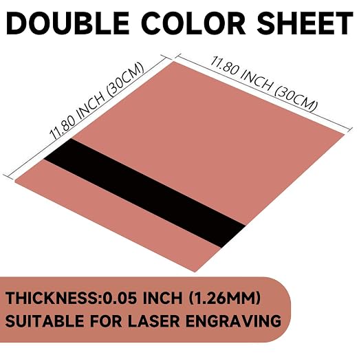 5PCS Laser Engraving Double Color ABS Plastic Sheet, Two-Tone Laserable - Image 2