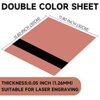 5PCS Laser Engraving Double Color ABS Plastic Sheet, Two-Tone Laserable - Image 2