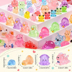 DIYDEC 85PCS Luminous Mini Resin Animals, Tiny Miniatures Figures Glow in The - Image 3