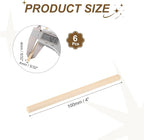 MECCANIXITY 6Pcs Basswood Sticks, 5/32" x 5/32" x 4" Square Wooden Dowel Rods - Image 2