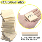 30PCS Wooden Squares for Crafts, 1/4 Inch Thick Natural Blank Square Blocks - Image 2