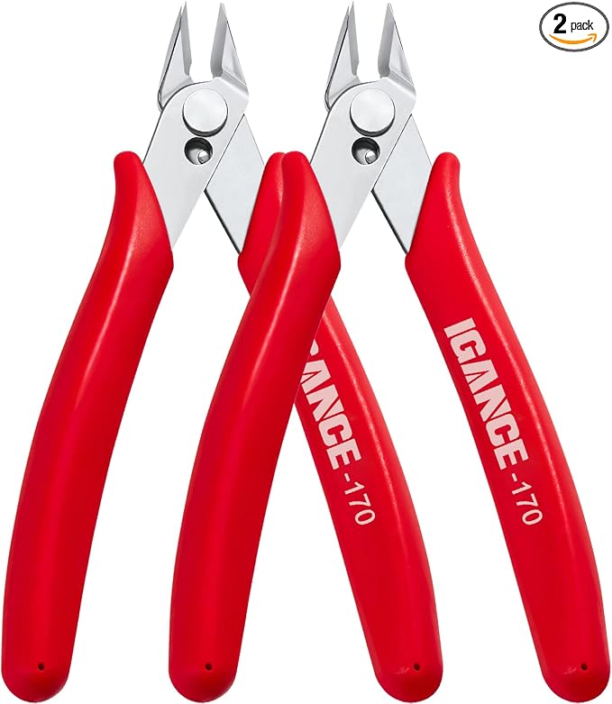 IGAN-170 Flush Wire Cutters, Precision Jewelry Making Flush Cut Pliers by IGAN