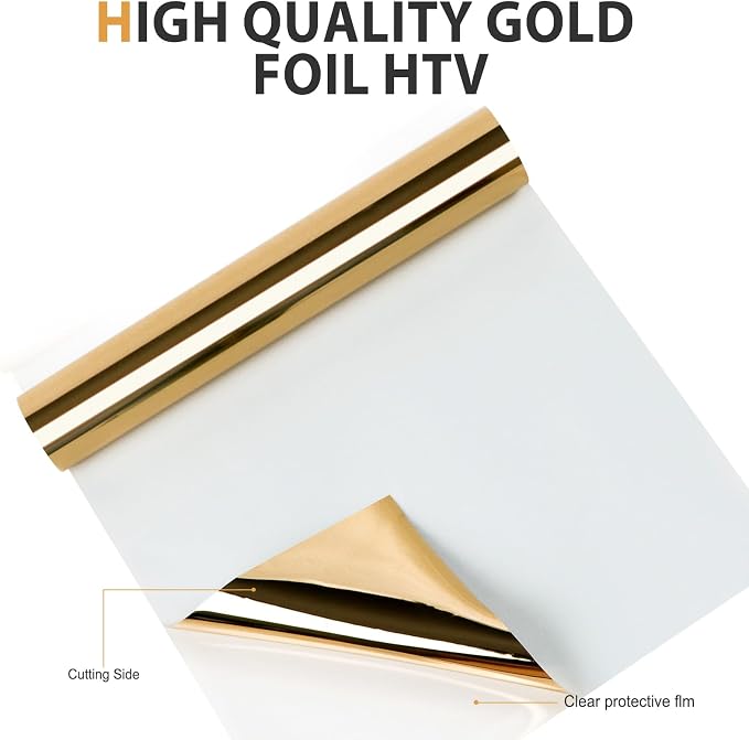 HTVRONT Gold Chrome Heat Transfer Vinyl - Image 5