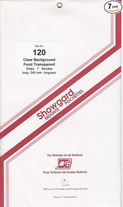 Strip Style Clear Stamp Mounts Size 120 by Showgard