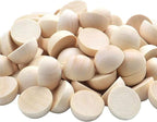 100pcs Half Wood Balls 1 Inch Diameter Unfinished Natural Mini Half Ball Split by hesmartly