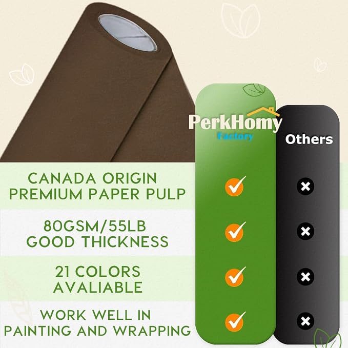 PerkHomy Coffee Kraft Paper Roll 48" x 1 - Image 3
