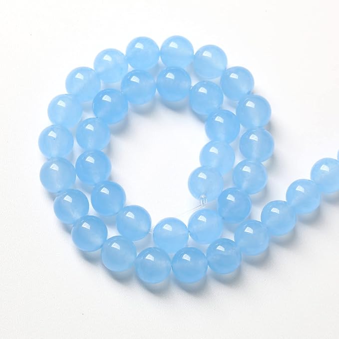 Blue Natural Chalcedony Aquamarines Stone Beads - Image 5