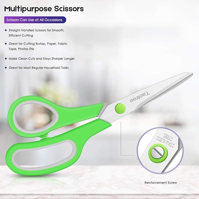 Scissors Bulk Set of 24-Pack, Taotree 8"Scissors All Purpose Heavy Duty | Sharp - Image 5