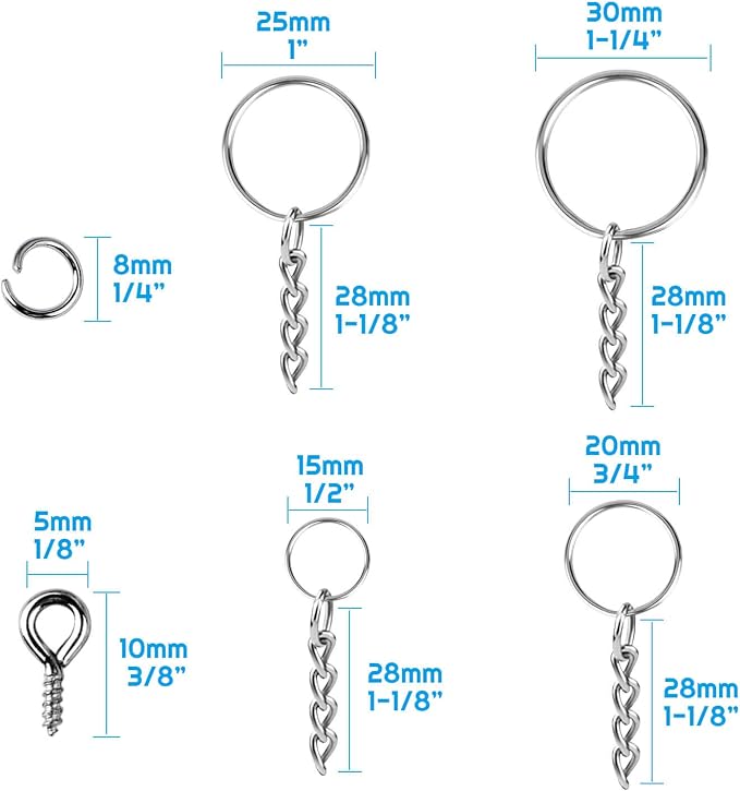 Key Chain Rings, Shynek 360Pcs Key Rings Bulk - Image 3