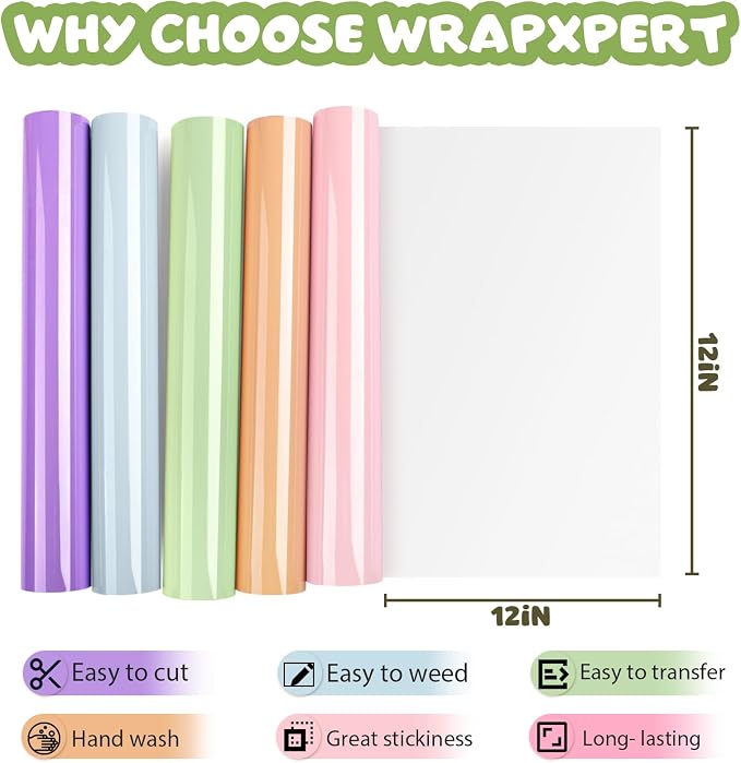 WRAPXPERT Boho Color Permanent Vinyl Sheets - Image 7