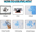 guangyintong Sky Blue Heat Transfer Vinyl HTV Rolls, Glossy Surface HTV Vinyl - Image 5
