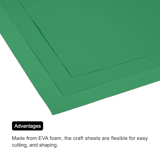 MECCANIXITY EVA Foam Sheets Light Green 19.7 Inch x 17.7 Inch 0.8mm Thick - Image 5