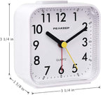 Peakeep Small Battery Operated Analog Travel Alarm Clock Silent No Ticking - Image 7