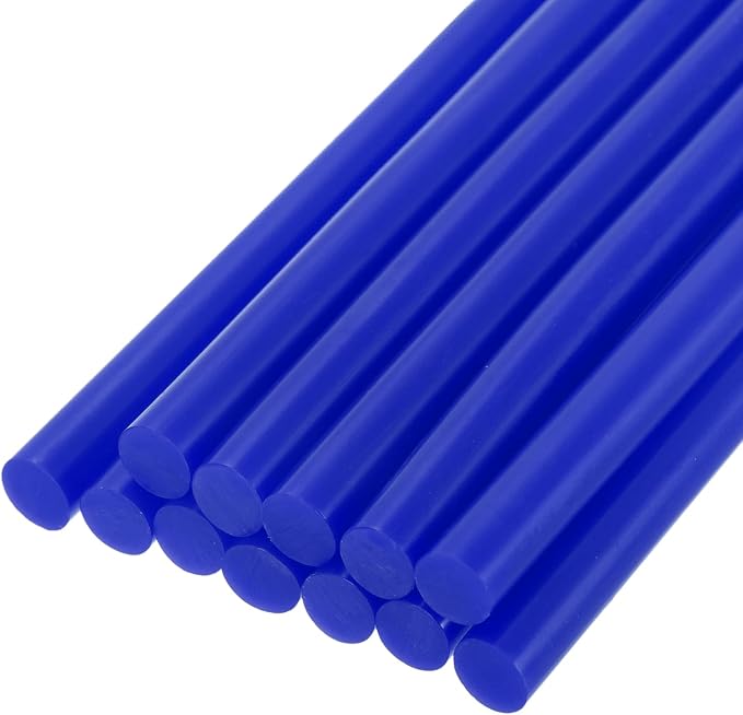 uxcell Mini Hot Glue Sticks for Glue Gun 11mm x 100mm Bright Blue 12pcs by uxcell
