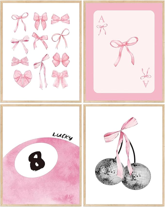 4 Pack Pink Coquette Diamond Art Kits by LEZHIJIA
