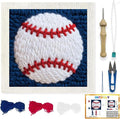 INFUNLY Baseball Punch Needle Embroidery Kit 9.4 Inch Square Punch Needle Craft by INFUNLY