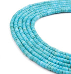 160pcs 4x2mm Blue Turquoise Heishi Disc Rondelle Spacer Natural Stone Semi - Image 2