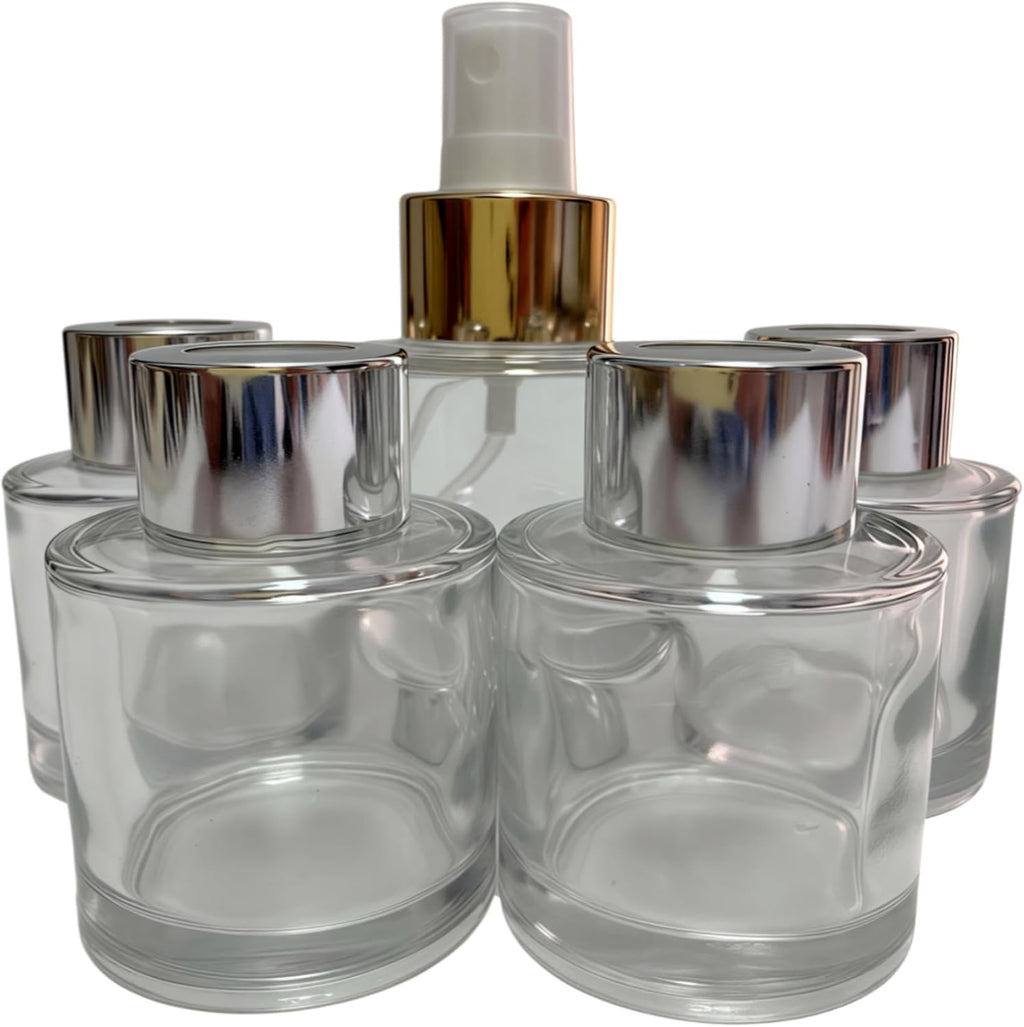 5 Pcs Reed Diffuser Bottle，50ml（1.7oz） Suitable for Household use，Reed Diffuser Base for Permanent Diffusion of Essential Oil or Spray,Cute Small Bottle Suitable for Small Spaces