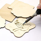 Unfinished Wood Ornaments, PETUOL DIY 32pcs 4x3in Creative Irregular Blank Wood - Image 3
